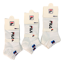 Шкарпетки чоловічі "Fila" демісезонні. 38-41р. Білі. Короткі.