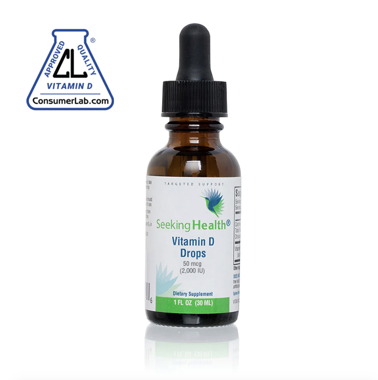 Seeking Optimal Vitamin D Drops / Вітамін Д3 рідкий на основі оливкової олії 30 мл 01/26