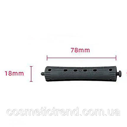 Бігуді-кожушки професійні перукарські Sibel Польща 12 штук розмір 9 (17 мм) арт.4500839, фото 2