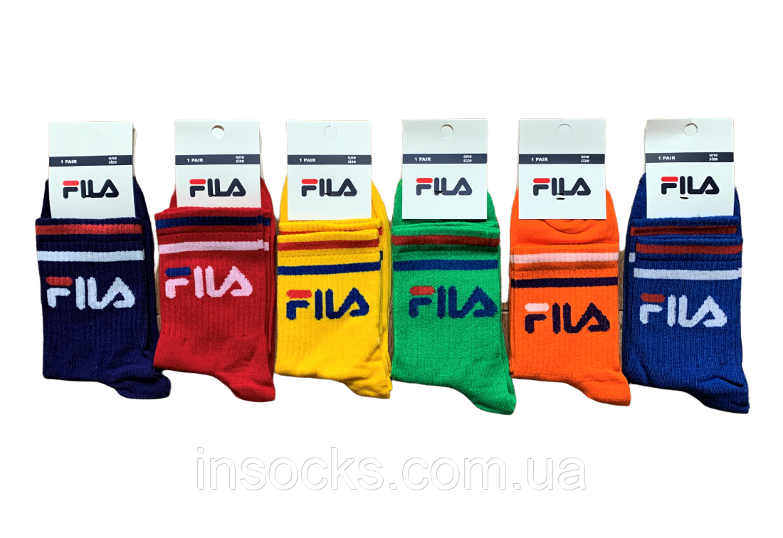 Шкарпетки чоловічі "Fila". Широка гумка, середньої висоти, демісезонні.