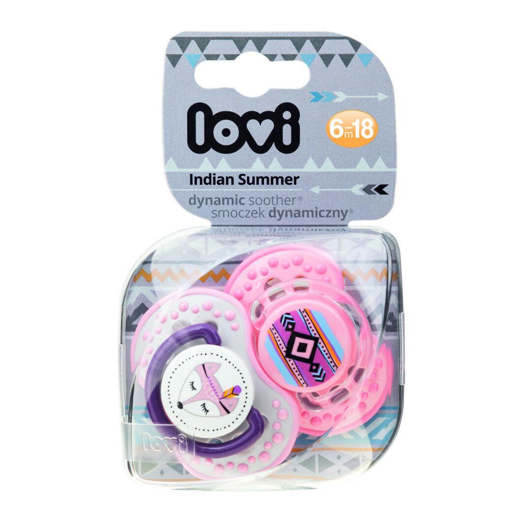 Силіконова пустушка динамічна (6-18 міс.) LOVI Indian Summer 2 шт (5901691802810)