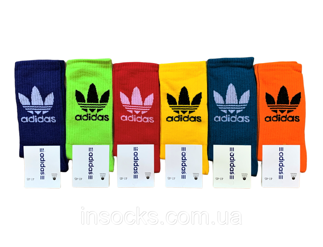Шкарпетки чоловічі "Adidas". 41-45р. Висока гумка, високі, демісезонні.