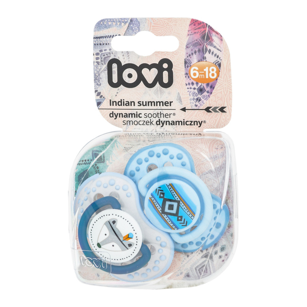 Силіконова пустушка динамічна (6-18 міс.) LOVI Indian Summer 2 шт (5903407228570)