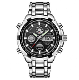 Якісний армійський і тактичний чоловічий годинник металевий з металевим браслетом, фото 6