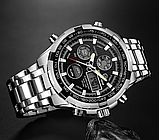 Якісний армійський і тактичний чоловічий годинник металевий з металевим браслетом, фото 3