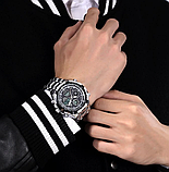 Якісний армійський і тактичний чоловічий годинник металевий з металевим браслетом, фото 9