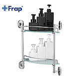Полиця скляна кутова Frap F1907-2, 2-х ярусна, 290х290 мм, фото 3