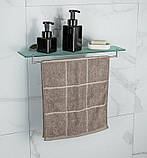 Скляна поличка Frap F30107, нержавіюча сталь, 500 мм, фото 3