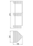 Полиця кутова Frap F335-2, 3-х ярусна, 240х570 мм, хром, фото 3