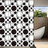 Шторка - фіранка для ванної FRAP F8853, поліетилен, 180х200 см, білий, фото 2