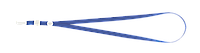 Шнурок с клипом для бейджа-идентификатора, 460х10 мм, синий