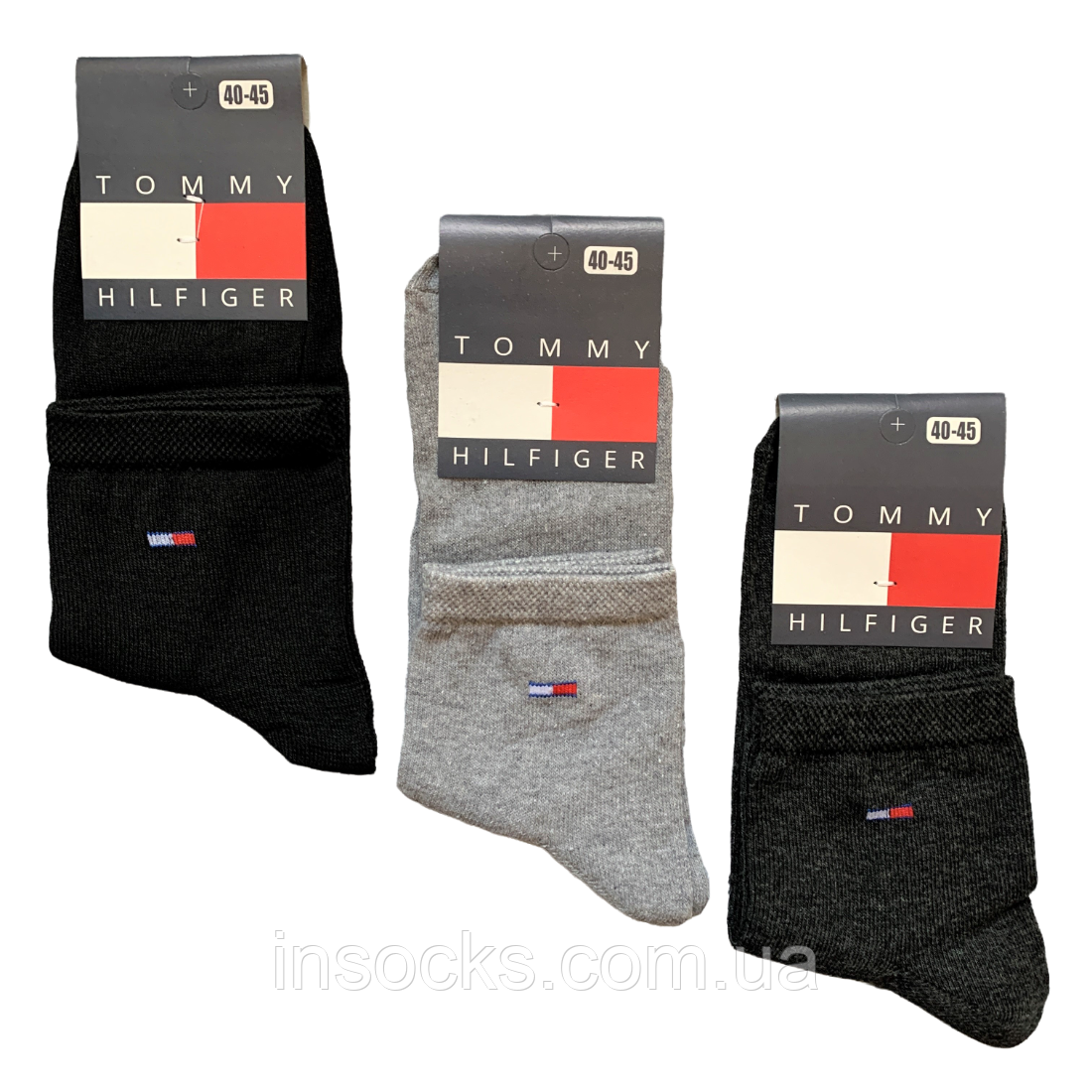 Шкарпетки чоловічі "Tommy Hilfiger". 40-45р. Середньої висоти. Демісезонні.
