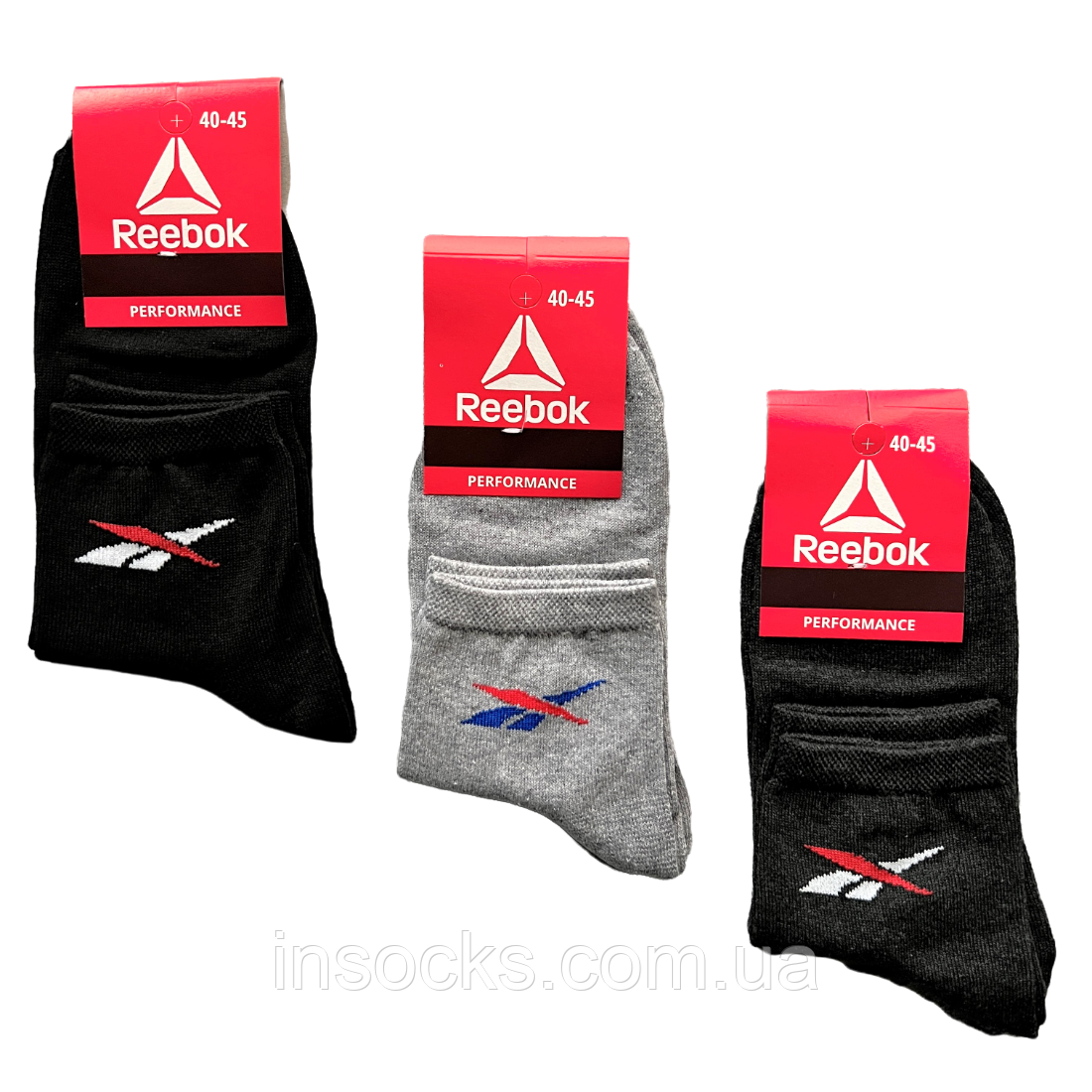 Шкарпетки чоловічі "Reebok". 40-45р. Середньої висоти. Демісезонні.