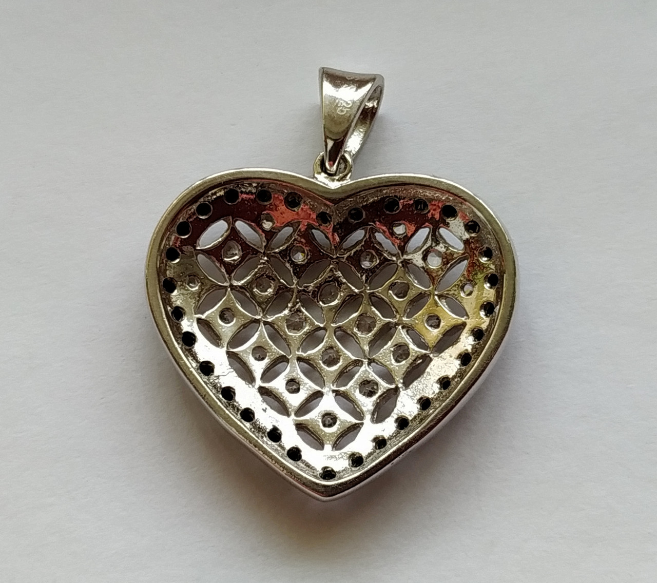 Романтичный серебряный кулон Сердце с натуральными топазами - фото 2 - id-p1641193032