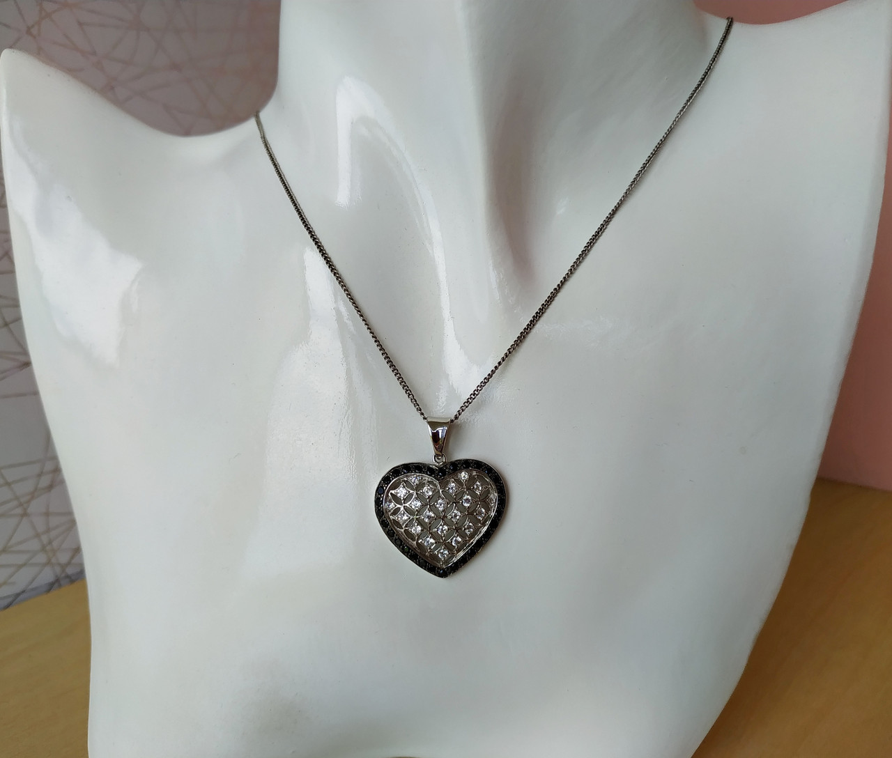 Романтичный серебряный кулон Сердце с натуральными топазами - фото 5 - id-p1641193032