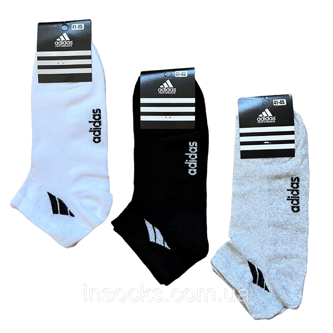 Шкарпетки чоловічі літні "Adidas" хб. Сітка. 41-45р. Короткі.