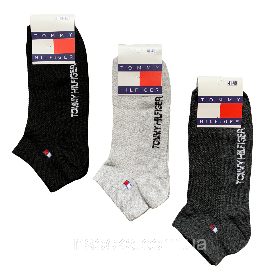 Шкарпетки чоловічі літні "Tommy Hilfiger" хб. Сітка. 41-45р. Короткі.
