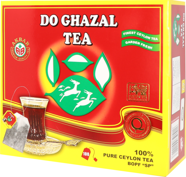 Чай чорний Akbar Do ghazal Tea Ceylon цейлонський пакетований, 100 шт.