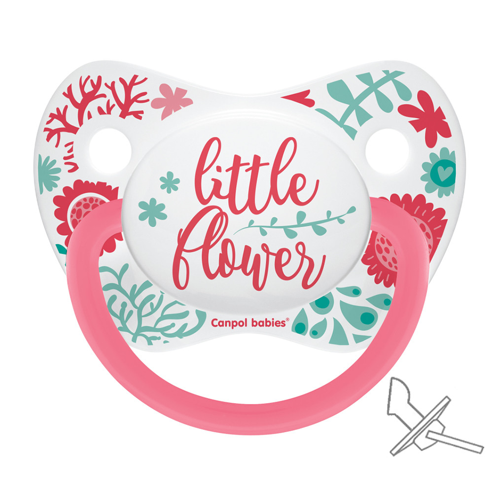 Пустушка силіконова анатомічна (0-6 міс.) коралова Canpol Babies Wild Nature 1 шт (5903407902401)