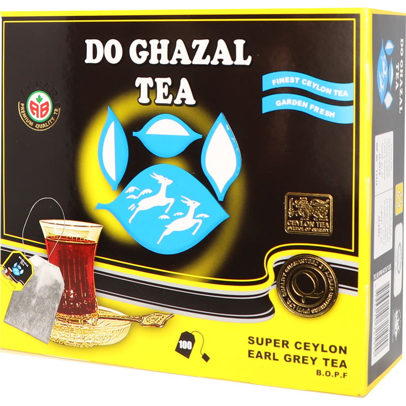 Чай чорний Akbar Do Ghazal Tea Earl Grey пакетований з бергамотом, 100 шт.