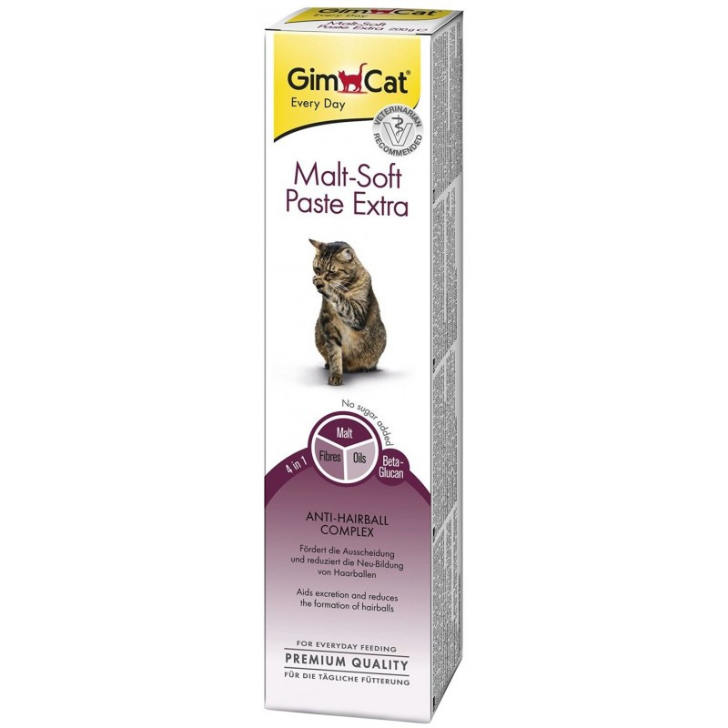 GimCat Malt-Soft Extra - паста для виведення вовни зі шлунка кішок - 20 г