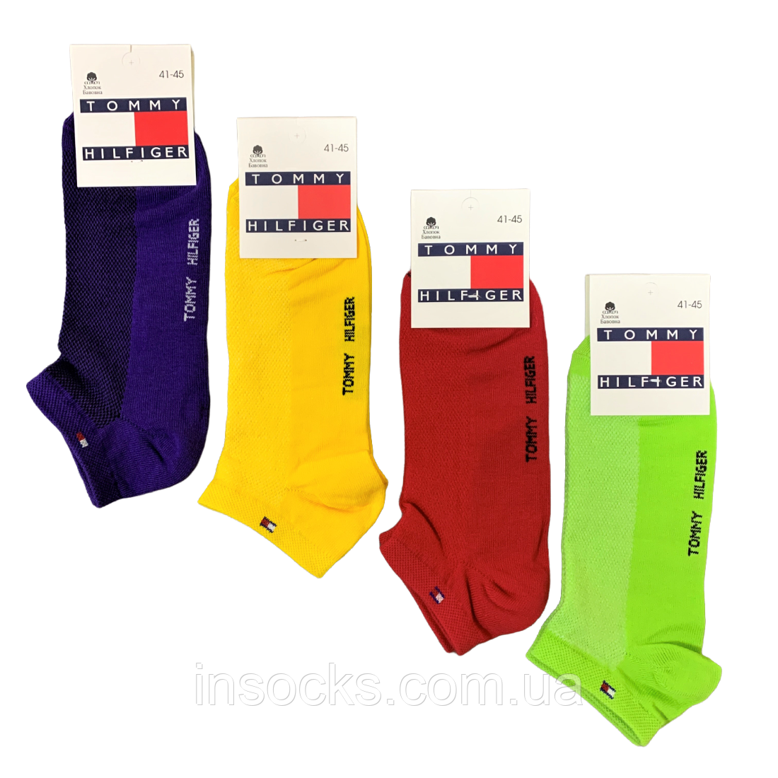 Шкарпетки чоловічі літні "Tommy Hilfiger" хб, сітка. 41-45р. Асорті. Короткі.