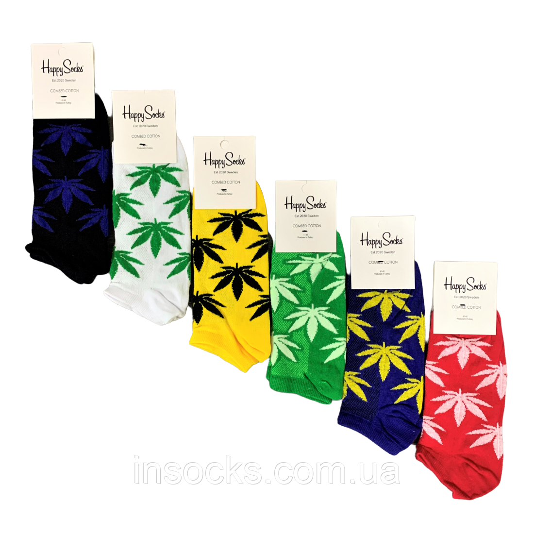 Шкарпетки чоловічі літні "Happy Socks" хб, сітка. 41-45р. Короткі.