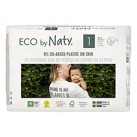 Одноразові дитячі підгузки ECO by Naty Розмір 1 до 2-5 кг., 25 шт.