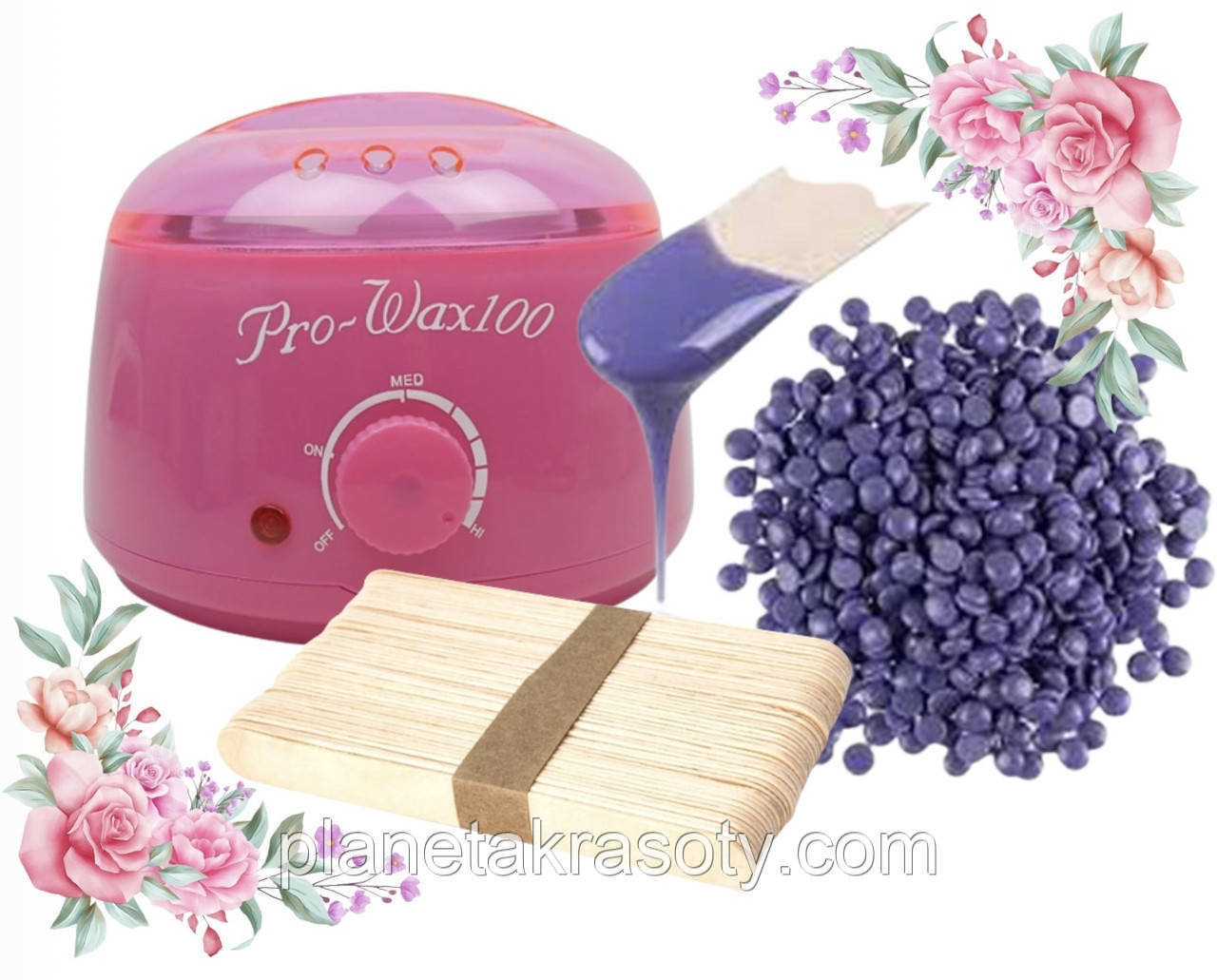 Набір для депіляції ItalWax, рожевий, фото 1