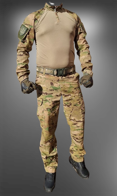 Тактичний армійський військовий літній комплект костюм Комбат камуфляжний мультикам