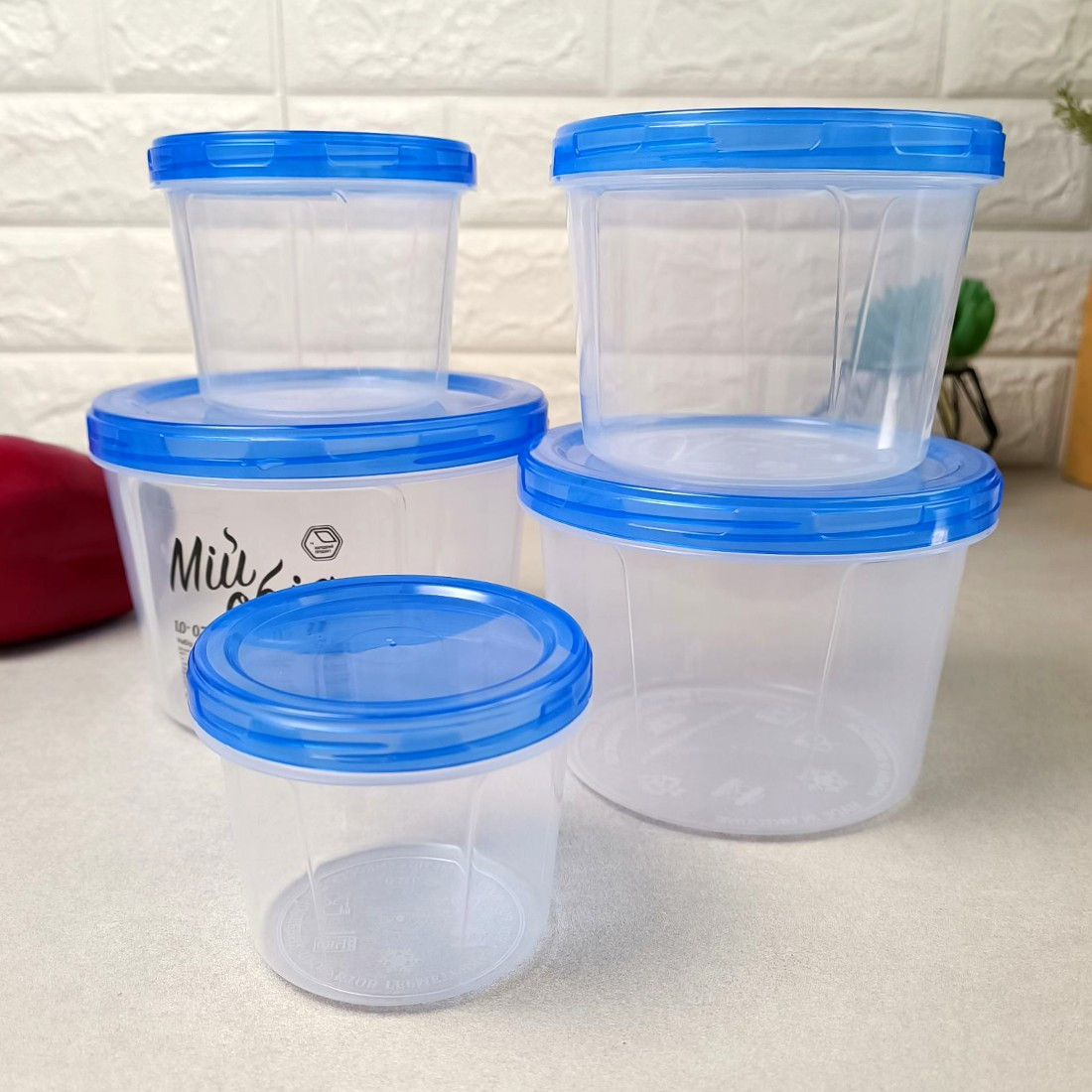 Набор пластиковых контейнеров 5в1 0,2+0,3+0,5+0,7+1,0л Мой обед: цена ...