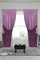 Двухсторонний Блекаут Privat. Ткань для штор и портьер блэкаут ліловий+пурпурний