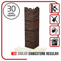 Внешний угол для цокольного сайдинга VOX Solid SandStone Dark brown