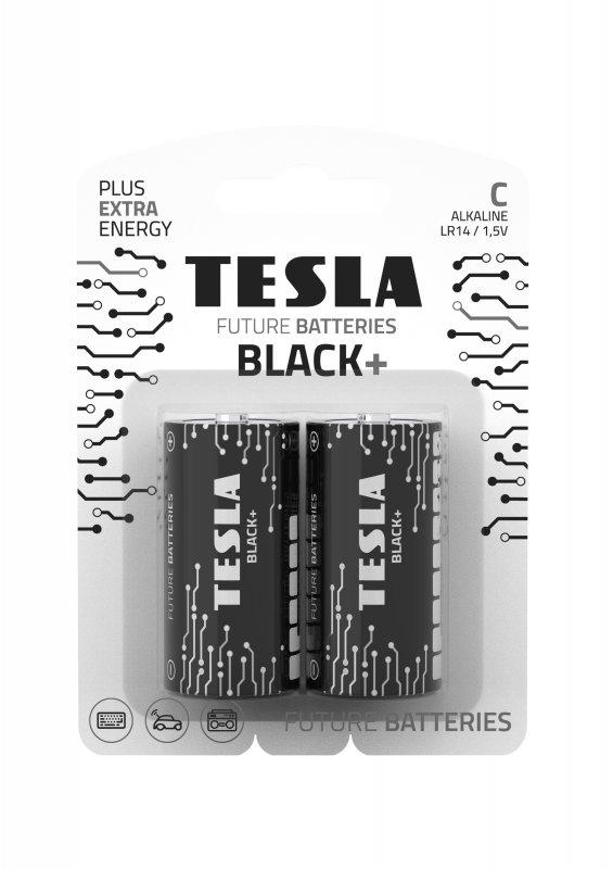 Батарейки, діоксид-марганцеві, лужні, TESLA BATTERIES C BLACK+ LR14, 2ШТ 396712
