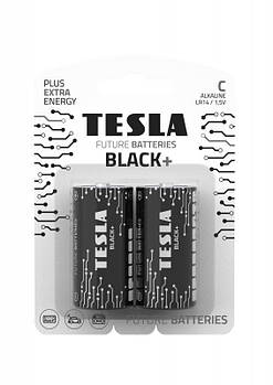 Батарейки, діоксид-марганцеві, лужні, TESLA BATTERIES C BLACK+ LR14, 2ШТ 396712