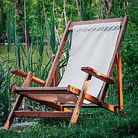 Шезлонг садовый ( лежак, кресло-шезлонг ) выполнен из 100% дуба