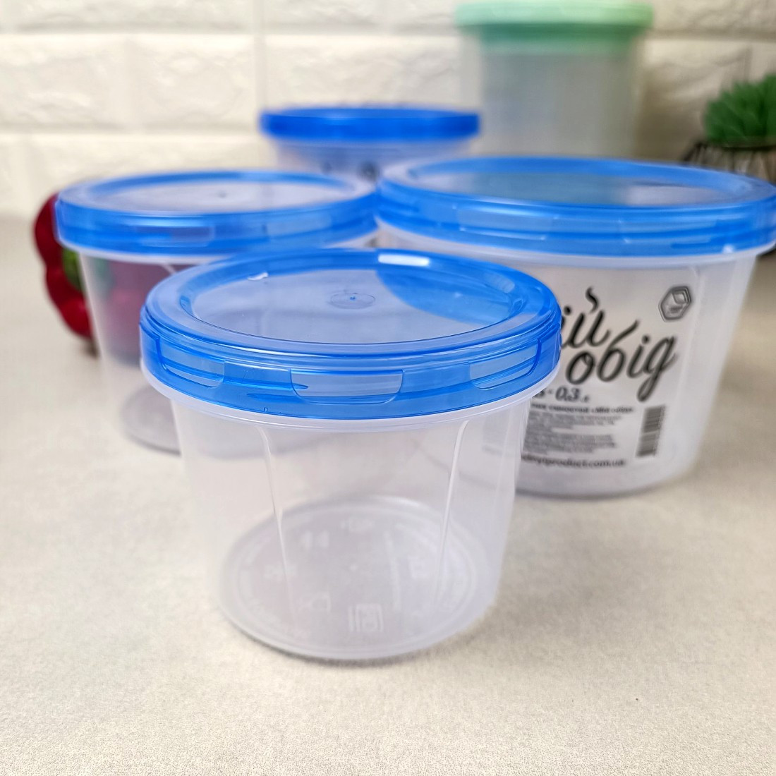 Набір пластикових контейнерів 3в1 0,3+0,5+0,7 л Мій обід