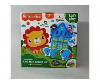 Гра-шнурівка "Fisher Price Кольорові будиночки" рус. VT5303-18(рус)