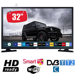ТЕЛЕВІЗОР 32 дюйми Samsung SMART TV Самсунг FULL HD Wi-Fi з підставкою T2 телевізор 32 дюйми смарт тВ андроїд