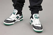 Чоловічі кросівки New Balance 550 White Green Black BB550LE1, фото 3