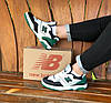Чоловічі кросівки New Balance 550 White Green Black BB550LE1, фото 8