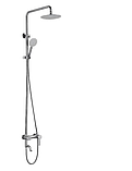 Душова система WEZER EKO16A-01, поворотний вилив - перемикач на лійку/душ, нержавіюча сталь, фото 2