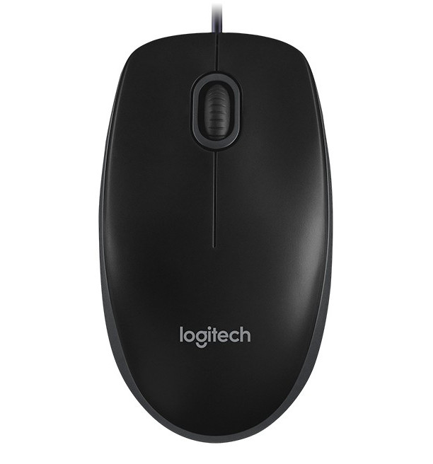 Мишка провідна оптична Logitech B100 800 DPI Чорний