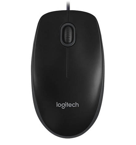 Мишка провідна оптична Logitech B100 800 DPI Чорний, фото 1