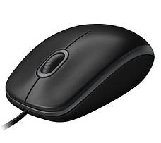 Мишка провідна оптична Logitech B100 800 DPI Чорний, фото 4