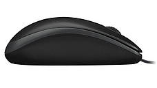 Мишка провідна оптична Logitech B100 800 DPI Чорний, фото 5