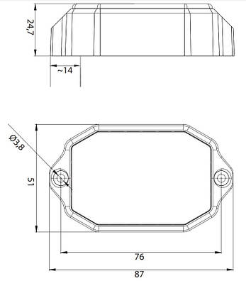 Ліхтар габаритний Fristom жовтий зі світловідбивачем без дроту FT-069 Z LED, фото 2