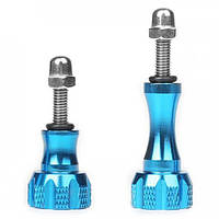 Набір металевих кріпильних болтів для екшн камер GoPro, SJCam Alitek Premium Blue (довгий і короткий)