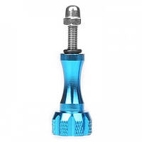 Металевий болт, гвинт кріпильний з гайкою для GoPro, SJCam, Xiaomi Alitek Premium Long Blue