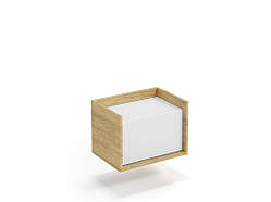 Тумба низька Mobius 1D ДСП ламінована, Білий Альпійський, сірий запилений